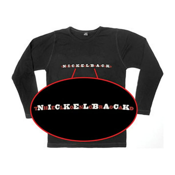 Nickelback LOGO FRUIT OF THE LOOM BLACK T-SHIR S-XXL long sleeve Nickelback LOGO FRUIT OF THE LOOM BLACK T-SHIR S-XXL long sleeve